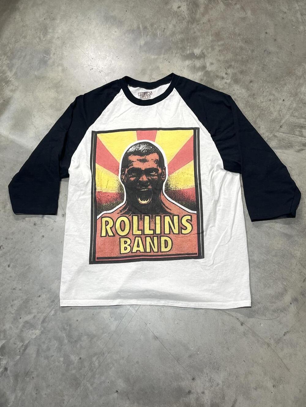 Rollins Band Preowned Large 3/4 Sleeve T-Shirt - Picture 2 of 3